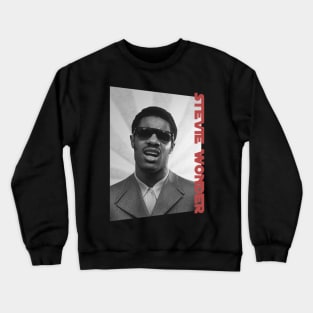 classic stevie wonder monochrome style Crewneck Sweatshirt